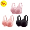 thumbnail image 2 of Timegard 3pc Bras for Women No Underwire Mesh Adjustable Strap Full Coverage Breathable Comfy Seniors Bra, 2 of 7