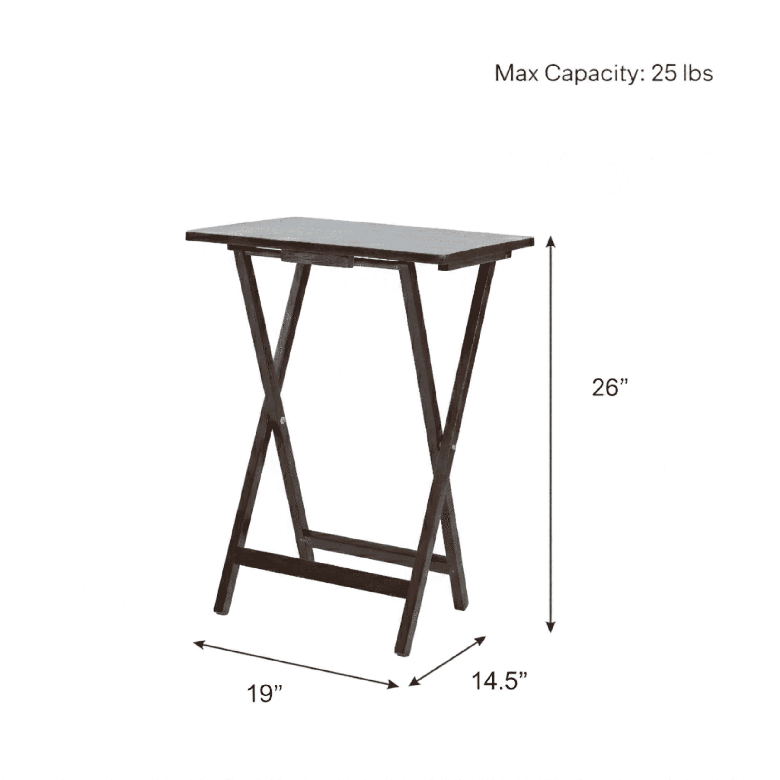 Mainstays Indoor Folding Table Walnut