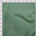thumbnail image 3 of oneOone Organic Cotton Voile Fabric Leaves & Floral Block Print Sewing Fabric BTY 42 Inch Wide, 3 of 5