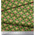 thumbnail image 2 of Soimoi Viscose Chiffon Fabric Floral & Circle Geometric Decor Fabric Printed Yard 42 Inch Wide, 2 of 3