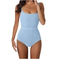 thumbnail image 1 of LSLJS Maillots de Bain une-Pièce pour Femmes à Dos à Lanières, Couleur Unie, avec Ceinture, Bikini Robe de Bain, Maillots de Bain une-Pièce pour Femmes, 1 of 6