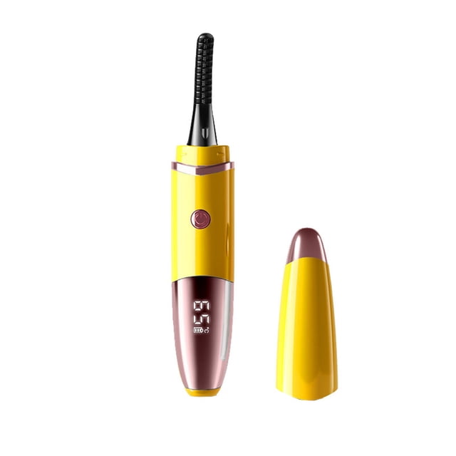 Miogawg Recourbe-Cils Chauffant Recharge Usb Recourbe-Cils Chauffant Longue Durée avec Affichage LED avec 4 Réglages de Température Outil de Maquillage Chauffant