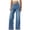 Bleu Clair, variante sur biudgviw Jeans à Jambe Grand pour Femmes, Amples, Taille Haute, à Enfiler, Pantalon en Denim Extensible, Tendance et Décontracté, avec Poches