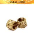 thumbnail image 3 of Wekity Écrous Moletés Filetage Femelle M4x4mm, 100 Pcs OD Laiton Fileté Insert Écrous d'Injection Joint Soudé Hydraulique Assortiment Kit pour Impression 3D Moulage par Injection-0621, 3 of 5