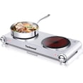 thumbnail image 1 of Hot Plate W Portable Electric Stove for Cooking Countertop Dual Burner with Adjustable Temperature & Stay Cool Handle .\uD Cooktop for Home/RV/Camp Compatible for All Cookwar, 1 of 8