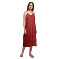 thumbnail image 1 of Moomaya Nuisette Unie à Bretelles Spaghetti pour Femmes Longueur Genou Robe de Nuit, 1 of 6