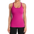 thumbnail image 3 of Charmo Women's Ribbed Camisole Workout Tank Tops with Built in Bra Basic Undershirt, 3 of 7