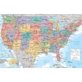 thumbnail image 1 of USA Map 2023 Wall Poster, 22.375" x 34", 1 of 4