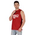 thumbnail image 4 of Inkmeso Printed Graphic World Okayest Dad€ T-Shirt For Mens Best Daddy Ever Gift T-Shirt, 4 of 7