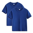 thumbnail image 2 of Plebaso Lot de 2 T-Shirts pour Enfants en Coton à Manches Courtes T-Shirts Basiques Décontractés à Col Rond T-Shirts Unis pour Garçons Filles, 2 of 6