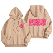 Yammkia Womens Oversized Hoodie Womens Oversized Hoodies Fleece Sweatshirts Long Sleeve Sweaters Pullover Fall Clothes with Pocket(Khaki,XXL)