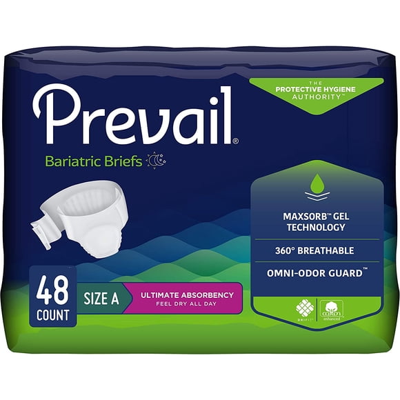 Prevail 2XL Bariatric Adult Diapers - 48qty