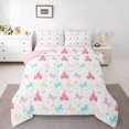thumbnail image 1 of Erosebridal Magic Unicorn Stars Bedding Full Comforter Set for Girls, Princess Castle Down Comforter, Reversible 3 Pieces, 1 of 7
