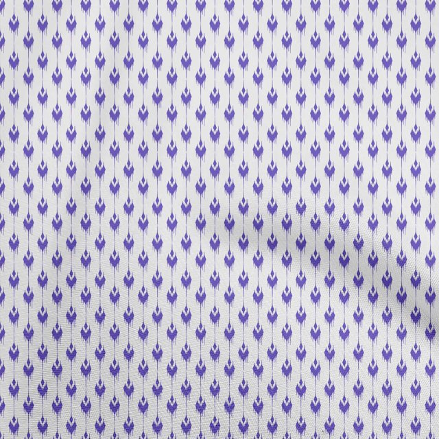 oneOone Rayon Dark Purple Fabric Ikat Sewing Material Print Fabric By The Yard 56 Inch Wide