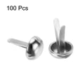 thumbnail image 3 of Unique Bargains 10x15mm Mini Brads Round Paper Fasteners for Art Crafting, Silver Tone 100pack, 3 of 5