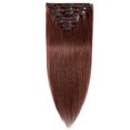 thumbnail image 1 of Extensions de Cheveux Humains Remy 100 % à Clip, Cheveux Humains Lisses et Soyeux, 7 Pcs, 15 clips, 1 of 6