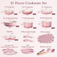 thumbnail image 2 of GIPP 21pcs Ceramic Cookware Sets, Pots and Pans Set Nonstick with Removable Handle, Oven & Dishwasher Safe,Induction Cookware, Kitchen Cooking Set for All Stoves, 2 of 8