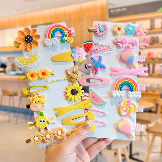 28 PCS Baby Girls Hair Clips, Colourful & Cute Hair Accessories | Multicolour