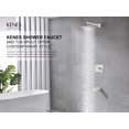 thumbnail image 2 of KENES Brushed Nickel Shower Faucet Tub and Shower Trim Kit with 8-Inch Rain Shower Head Modern Single-Spray Shower Faucet Set KE-6024A (Shower Valve Included), 2 of 5
