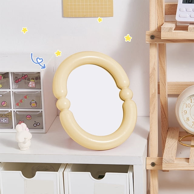 Dvkptbk Candy Mirror High Value Foldable Wall Mounted Multifunctional Desktop Makeup Mirror HD Dormitory College Style Makeup Mirror Home Decor
