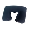 thumbnail image 2 of Comfortable Travel Neck Pillow, PVC Flocked U Shaped Cushion, Inflatable Cervical Support Pillow, Soft Velour Cover, Lightweight Portable, For Aviation, Outdoor, Home, 2 of 6
