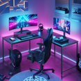 thumbnail image 2 of Bestier 95.2 inch L Shaped Gaming Desk with Power Outlet Reversible Corner Office Desk, 2 of 7
