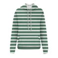 thumbnail image 2 of IMENGL Striped oversized plus size hoodie, Green M, Size M-5XL, 2 of 4