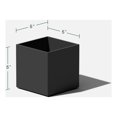 thumbnail image 3 of Veadek Geo Series Jardinière Cube 5 Pouces Noire, 3 of 7