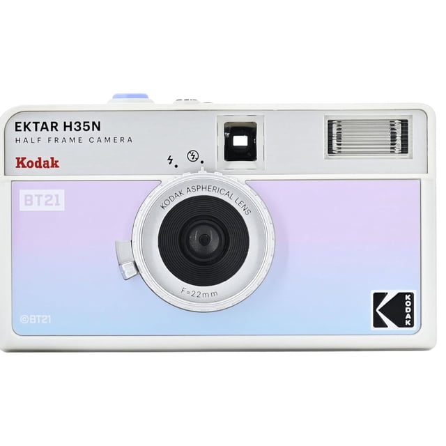 KODAK EKTAR H35N Appareil Photo à Film Rétro Demi-Cadre (Édition BT21) 35 mm, Réutilisable, Sans Mise au Point, Fonction Ampoule, Filtre Étoilé Intégré, Objectif Amélioré avec Revêtement