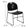 thumbnail image 2 of Chaise empilable noire de la collection Hercules de ultra-compacte Flash Furniture, 2 of 9
