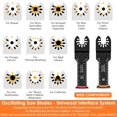 thumbnail image 4 of Hongkaii 12Pcs Extra Long Oscillating Saw Blades, Curved Edge Bi-Metal Oscillating Multitool Blade, Japanese Teeth Multitool Blades, Oscillating Tool Blade, Multitool Blades Precise Cut AZ725-32780, 4 of 7