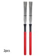 thumbnail image 2 of ZLight 2 Pieces Drum Brush Practicing Prop High-carbon Steel Firm Structure Cajon Stick Professional Instrument Supplies Sticks Red 1Set, 2 of 6