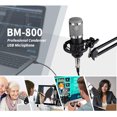 thumbnail image 2 of Graflsoa USB Condenser Microphone Kit for PC/Mobile Recording, Streaming, and Broadcasting - Silver/Black with Pop Filter & Shock Mount, 2 of 6
