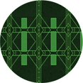 thumbnail image 1 of Ahgly Company Tapis de Zone Ronds d'Intérieur Lavables à la Machine, Style Transitionnel, Verts, 7 Pieds Rond, 1 of 7