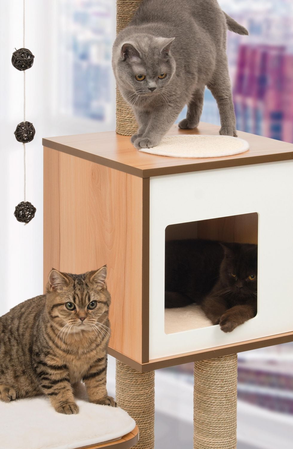 Vesper High Base – Walnut Cat Tree