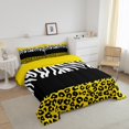 thumbnail image 3 of Erosebridal Cheetah Print Bedding Toddler Comforter Set for Kids, Rustic Animals Down Comforter, Zebra Room Decor, Reversible, 3 of 7