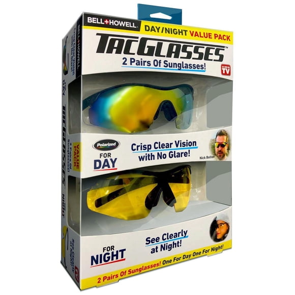 Bell + Howell TACGLASSES One-Size-Fits-All Polarized Sports Sunglasses for Men/Women, Unisex, Military Eyewear As Seen On TV