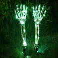 thumbnail image 1 of Halloween Decorations Lighted Skeleton Arm Stakes 2PCS 100 LED Skeleton Hand Stakes Waterproof Battery Operated Light Up Holiday Party Home Yard Indoor Outdoor Decor, 1 of 7