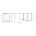 thumbnail image 4 of vidaXL Chenil Extérieur pour Chien en Acier Galvanisé avec Toit 16,94 M2, 4 of 4