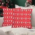 thumbnail image 4 of Amzcrzy Literie, Couvre-Lits, Courtepointes et Ensembles, Housses d'Oreiller de Noël 18x18 Pouces Ensemble d'Oreillers Décoratifs Sapin de Noël Rouges Décoration d'Hiver de Noël pour Maison Canapé Chambre Taie d'Oreiller, 4 of 6