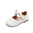 thumbnail image 1 of Japceit Baby Shoes Size 4 Soft Sole Baby Shoes Spring New Soft Soled Single Shoes Baby Walking Shoes Bow Princess Small Leather Shoes Baby Shoes Size 3, 1 of 9
