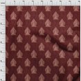 thumbnail image 3 of oneOone Viscose Jersey Fabric Leaves & Tree Block Print Fabric BTY 60 Inch Wide, 3 of 5