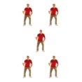 thumbnail image 1 of Wweixi Figurine Diorama 1/87 Personnages en Résine Train Disposition Garçon Rouge 5Ensemble, 1 of 6