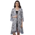 thumbnail image 1 of Moomaya Front Open Printed Shrug 3/4 Sleeve Georgette Beach Cover Up For Women, 1 of 6