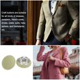 thumbnail image 5 of Unique Bargains 10pcs 16L Fabric Cloth Covered Button 10mm Round Metal Shank Sewing Buttons for Suits Dress Blouses, Light Green, 5 of 5