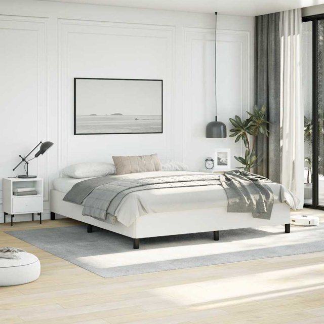 vidaXL Bed Frame White 183x213 cm California King Faux Leather