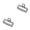 thumbnail image 1 of maskred Fashion Claw Clips Large Simple Style Handy Simple Style Sturdy Exquisite Accessories Barrettes for Women Dark Blak/Rectangle 2Set, 1 of 6