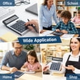 thumbnail image 4 of Comix 12-Digits Desk Basic Calculator,Large LCD Display, Solar Battery Dual Power, Big Button, Home Office School Blue, 4 of 8
