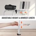 thumbnail image 4 of KFFKFF Folding Walker with Detachable Armrests, Customizable Height Foldable Walker Featuring 5" Sturdy Wheels, Lightweight Aluminum,Forward-Wheeling Assistance Device for Elderly, Disabled, 4 of 9