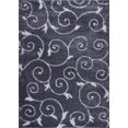 thumbnail image 1 of Ladole Rugs Shaggy Rabat Abstract Pattern Sustainable Spirals Style Indoor Small Runner Rug in Dark Gray White 2'7" x 4'11", 1 of 4